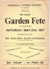 Cromhall Church Garden Fete poster, 1977